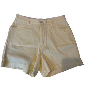 Lee Khakis Womens Shorts High Rise Chino Stretch Riders Outdoor Yellow Size 8